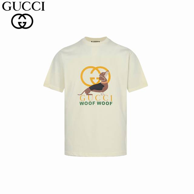 Gucci 古驰 24Fw双扣logo香肠狗短袖 每一季新品版型都做到极致 实穿度很高 随意搭都nice - 100%棉 采用32支双纱 260克重面料 进口针